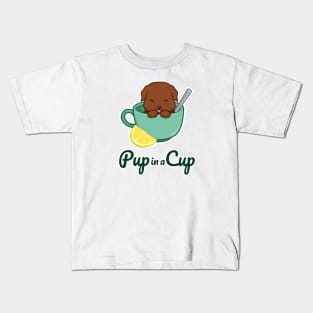 Pup in a Cup - Brown Labrador Retriever Puppy Kids T-Shirt